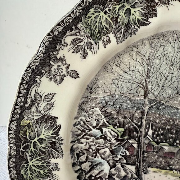 JOHNSON BROTHERS “The Friendly Village” Dinner Plate-Set of 2, England 1883, NEW - Picture 4 of 6